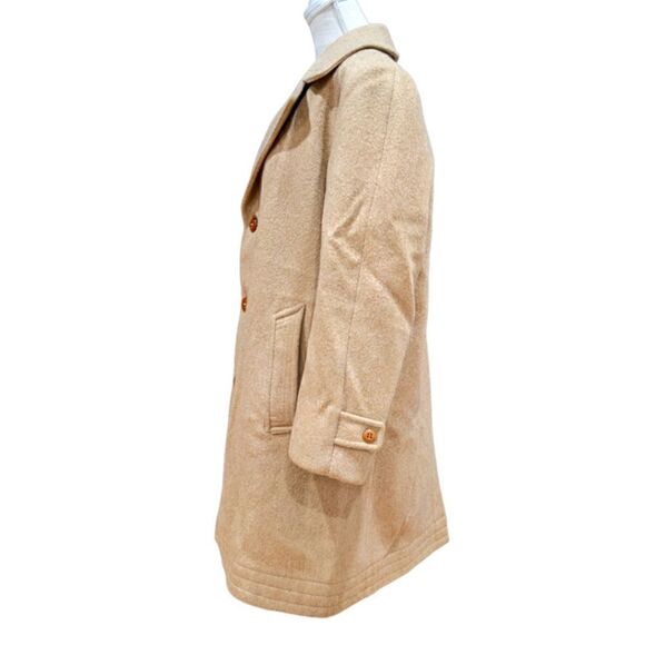 Lakeland USA Men's Tan Three Button Wool Long Coat Size 40 - Picture 4 of 11